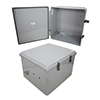 18x16x10 Polycarbonate Weatherproof NEMA 4X Enclosure, Modified Base Dark Gray的图片