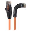 6类直角型RJ45以太网跳线，直通/直角右出线，橙，30英尺（9.1米）的图片