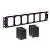 通用机架面板套件,黑色,配有6个黑色铝制子面板的图片